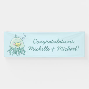 Niedlich Jellyfish Baby Shower Kawaii Banner