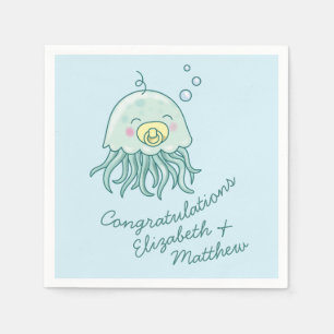 Niedlich Jellyfish Baby Shower Kawaii Serviette