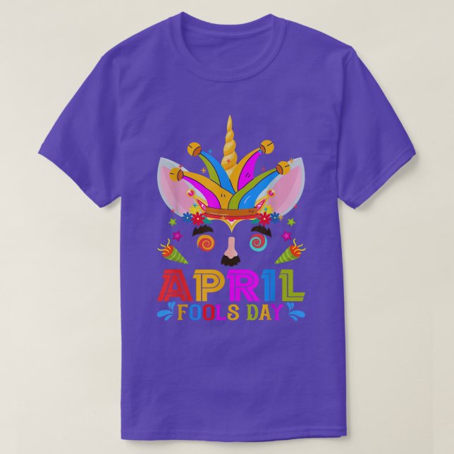 Niedlich Jester Prankster Unicorn April Fool's Day T-Shirt (Design vorne)