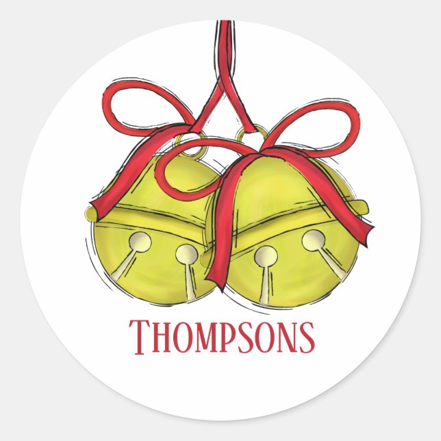 Niedlich Jingle Der ganze Weg durch die Bell Whims Runder Aufkleber (Vorderseite)