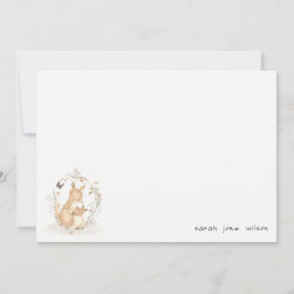 Niedlich Joey Mama Kangaroo Floral Wreath Baby Sho Mitteilungskarte