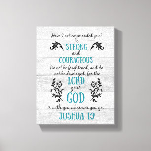 Niedlich Joshua 1:9 Leinwand der Schrift