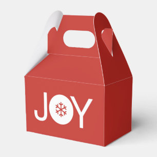 Niedlich Joy Christmas Red Favor Box Geschenkschachtel