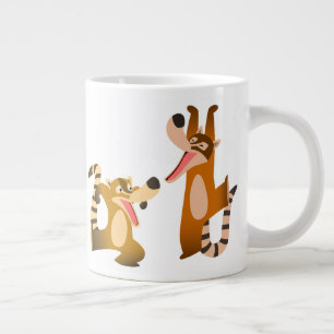 Niedlich Joyful Cartoon Coatimundis Jumbo-Tasse