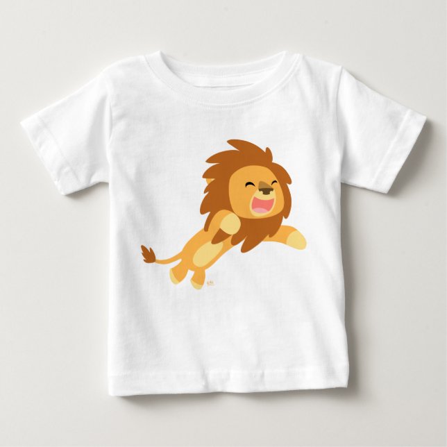 Niedlich Joyful Cartoon Lion Baby T - Shirt (Vorderseite)