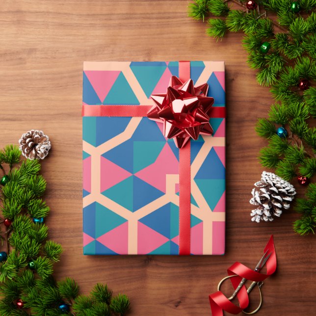 Niedlich Joyful Monogram Anspruchsvoller Geburtsta Geschenkpapier (Feiertagsgeschenk)