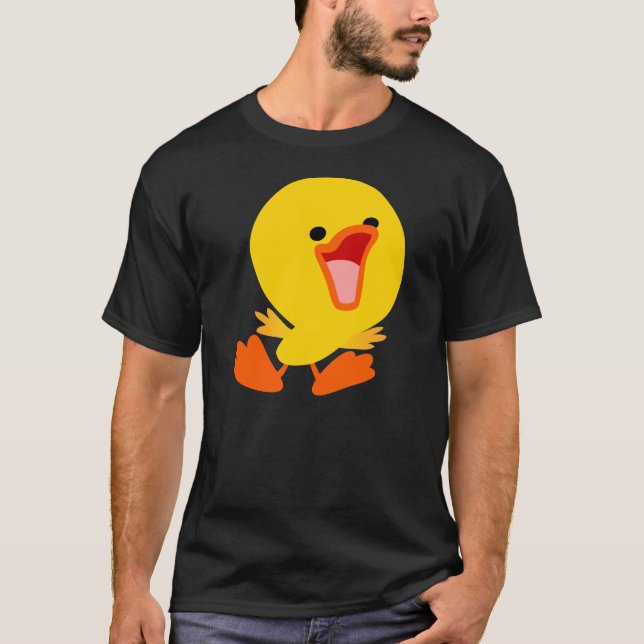 Niedlich Joyous Cartoon Duckling T - Shirt (Vorderseite)