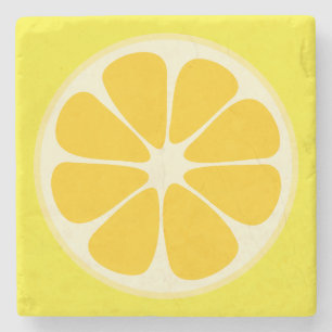 Niedlich Juicy Citrus Lemon Tropische Frucht Slice Steinuntersetzer