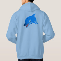 Niedlich Jumping Cartoon Dolphin Hoodie