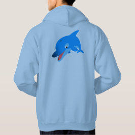 Niedlich Jumping Cartoon Dolphin Hoodie