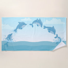 Niedlich Jumping Delphins Strandtuch