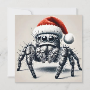 Niedlich Jumping Spider Weihnachtskarte Feiertagskarte