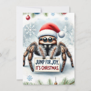 Niedlich Jumping Spider Weihnachtskarte Feiertagskarte