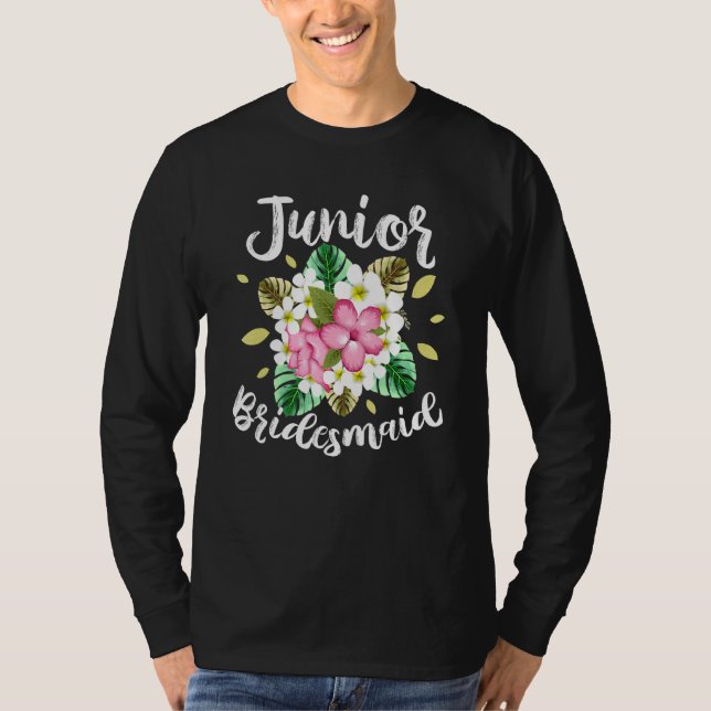 Niedlich Junior Bridesmaid für Jr Bridesmaids Girl T-Shirt (Vorderseite)
