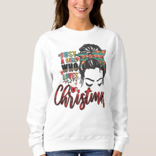 Niedlich Just A Girl Whp Lieben Weihnachts Sweatsh Sweatshirt