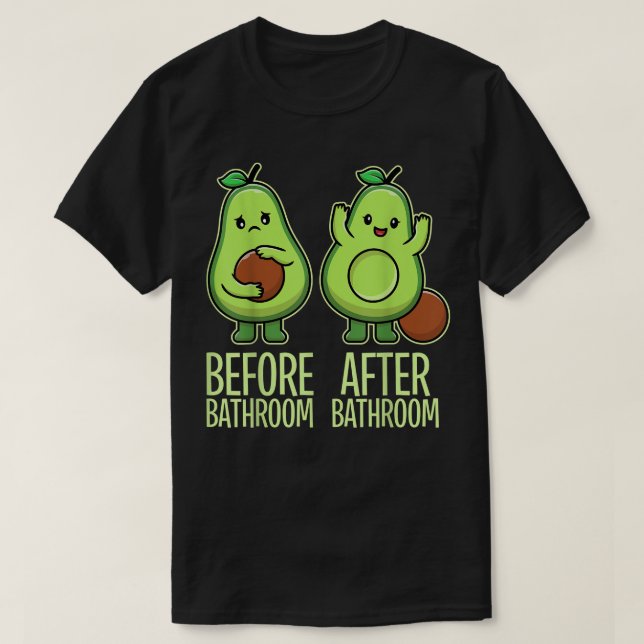 Niedlich Kackend Avocado für Männer Frauen, Vegan, T-Shirt (Design vorne)