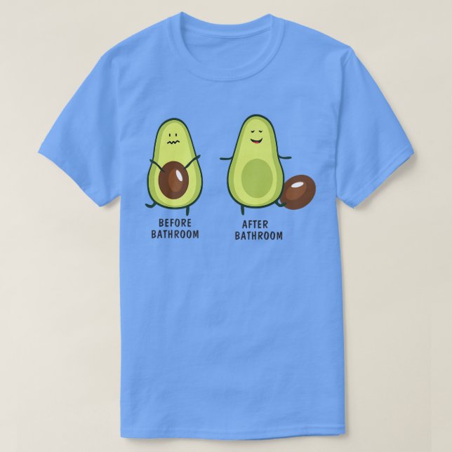 Niedlich Kackend Avocado für Männer Frauen, Vegan, T-Shirt (Design vorne)