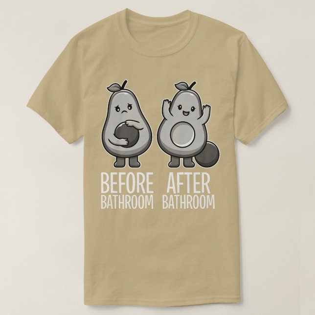 Niedlich Kackend Avocado für Männer Frauen, Vegan, T-Shirt (Design vorne)