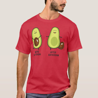 Niedlich Kackend Avocado für Männer Frauen, Vegan, T-Shirt