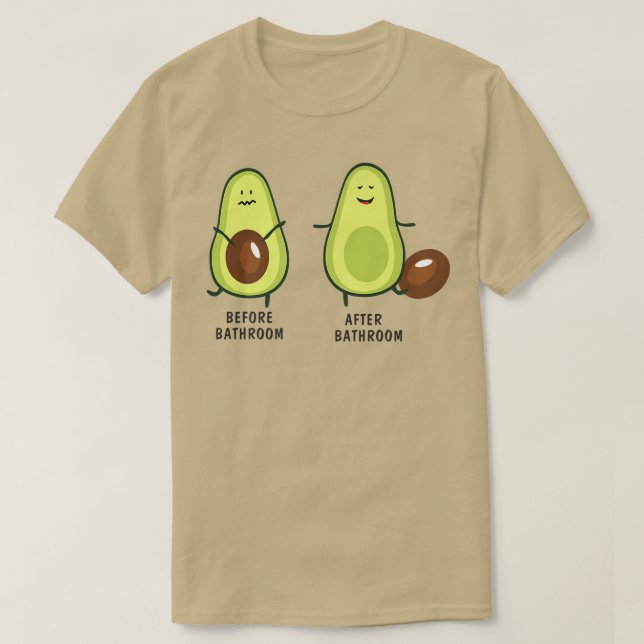 Niedlich Kackend Avocado für Männer Frauen, Vegan, T-Shirt (Design vorne)