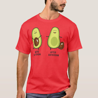 Niedlich Kackend Avocado für Männer Frauen, Vegan, T-Shirt