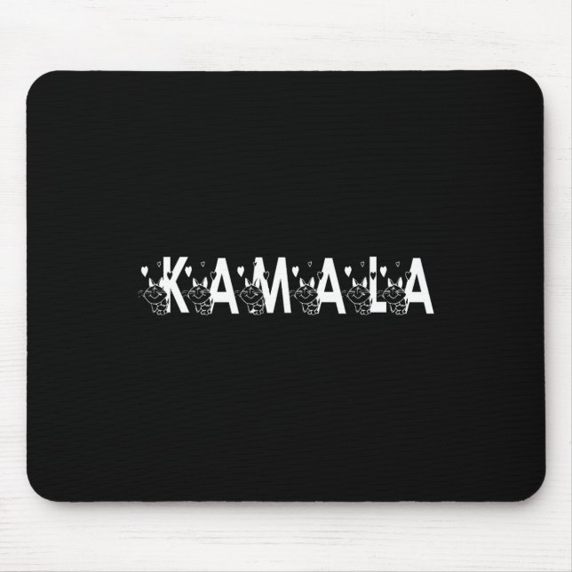 Niedlich Kamala Cat Letter Schriftart Graphic Mousepad (Vorne)
