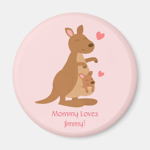 Niedlich Kangaroo Baby Joey Kids Personalisiert Ma Magnet