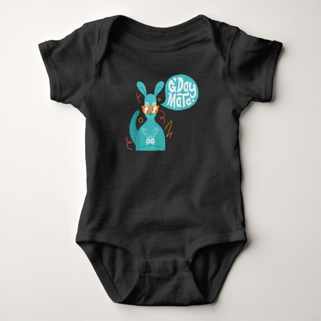 Niedlich Kangaroo GDay Mate | T-Shirt für Australi Baby Strampler (Vorderseite)