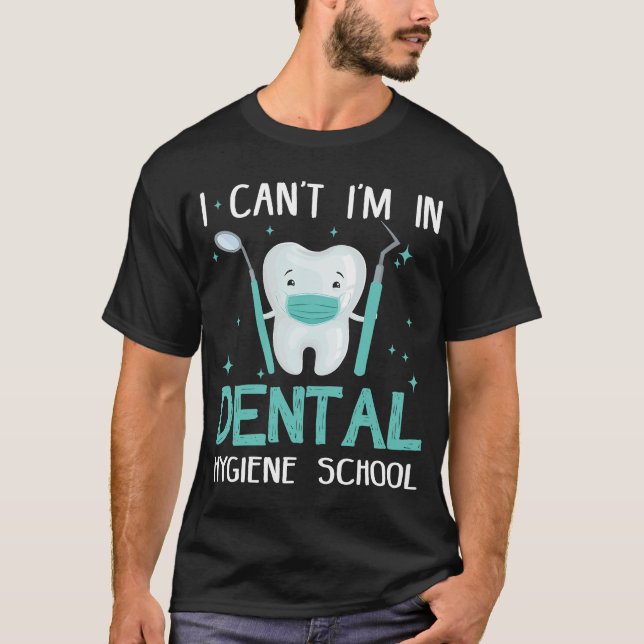 Niedlich kann ich nicht in Zahnheilkunde studieren T-Shirt (Vorderseite)
