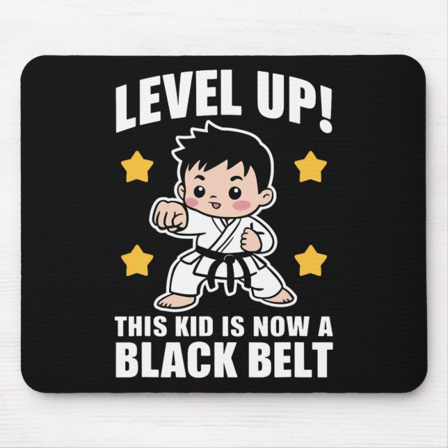 Niedlich Karate Black Belt Achievement Jungs Kinde Mousepad (Vorne)