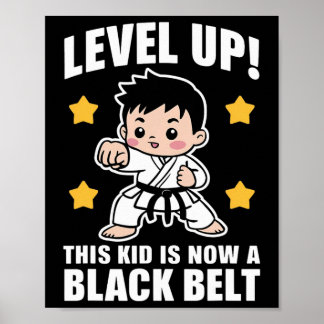 Niedlich Karate Black Belt Achievement Jungs Kinde Poster