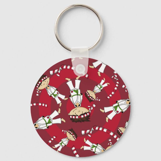 Niedlich Karate Boy Schlüsselanhänger (Vorderseite)