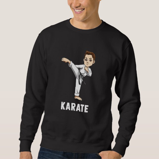 Niedlich Karate Boy Sweatshirt (Vorderseite)