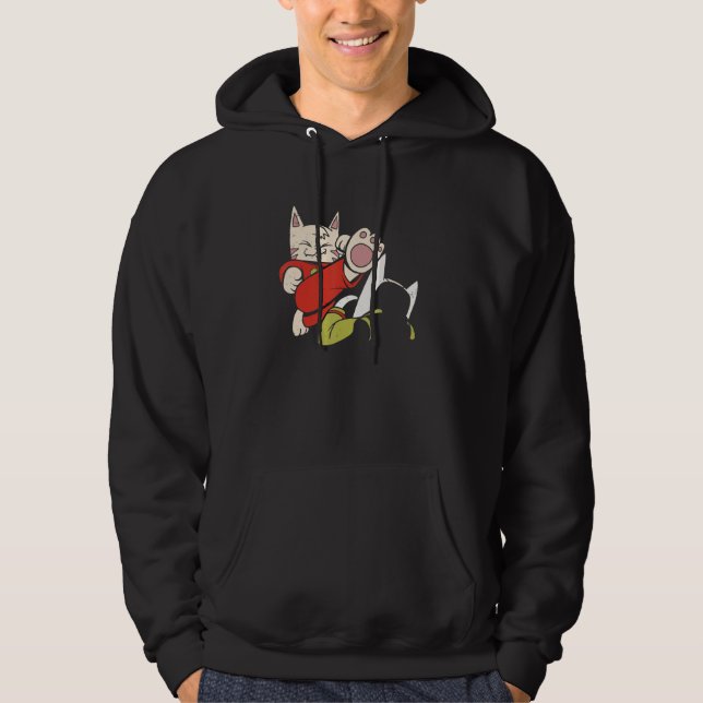 Niedlich Karate Cats Hoodie (Vorderseite)
