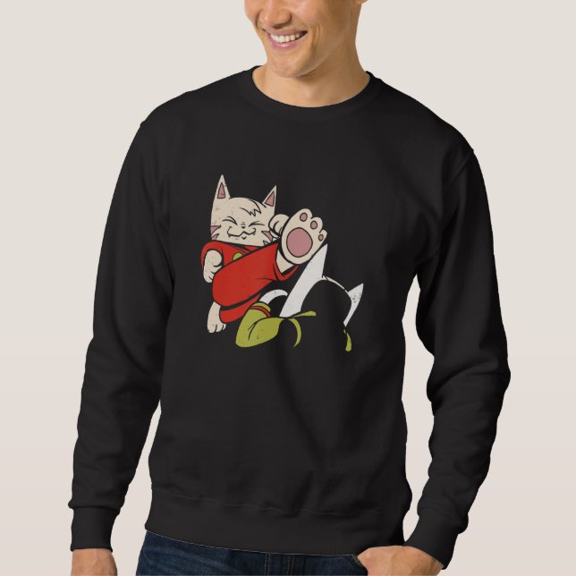 Niedlich Karate Cats Sweatshirt (Vorderseite)