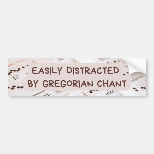 Niedlich-katholische Lateinmesse Gregorian Chant Autoaufkleber (Vorne)
