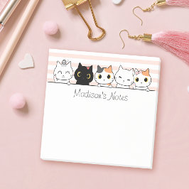 Niedlich Katzen Personalisiert Post-it Klebezettel