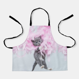 Niedlich Katzenrosa Schürze