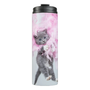 Niedlich Katzenrosa Thermosbecher