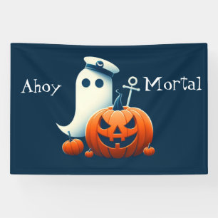 Niedlich, kautisches/kstenförmiges Halloween-Geist Banner