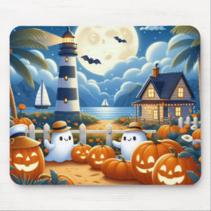 Niedlich, kautisches/kstenförmiges Halloween-Geist Mousepad