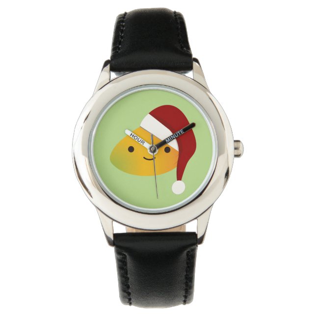 Niedlich Kawai Christmasi Mango Armbanduhr (Vorderseite)