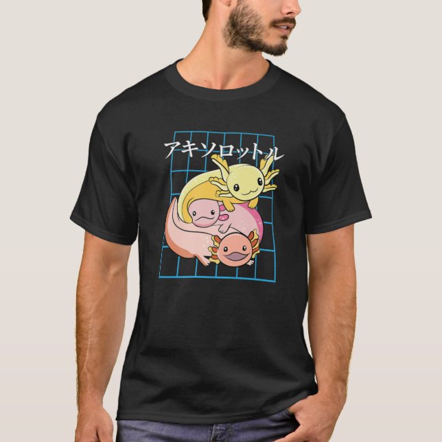 Niedlich Kawaii Anime Axolotl - Japanische Ästheti T-Shirt (Vorderseite)