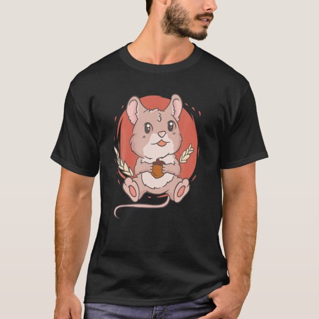 Niedlich Kawaii Anime - Feldmäuse - Mice Ästhetik  T-Shirt (Vorderseite)