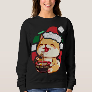 Niedlich Kawaii Anime Shiba Inu Dog Eating Ramen C Sweatshirt