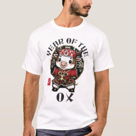 Niedlich Kawaii Asiatischer Ox Zodiac Lunar Jahr T-Shirt