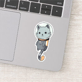 Niedlich Kawaii Astronaut Kitten Aufkleber
