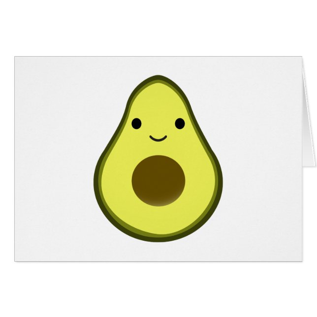 Niedlich Kawaii Avocado (Vorderseite (Horizontal))
