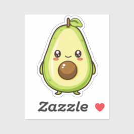 Niedlich Kawaii Avocado Aufkleber