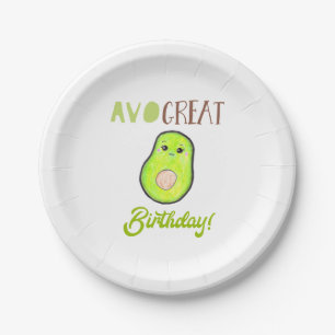 Niedlich Kawaii Avocado Avo Great Birthday Sweet Pappteller